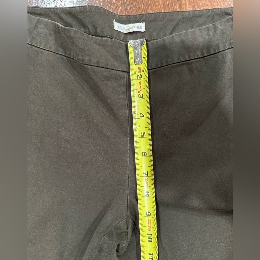 Eileen Fisher ankle side zippers pants khaki color size S - Picture 5 of 9